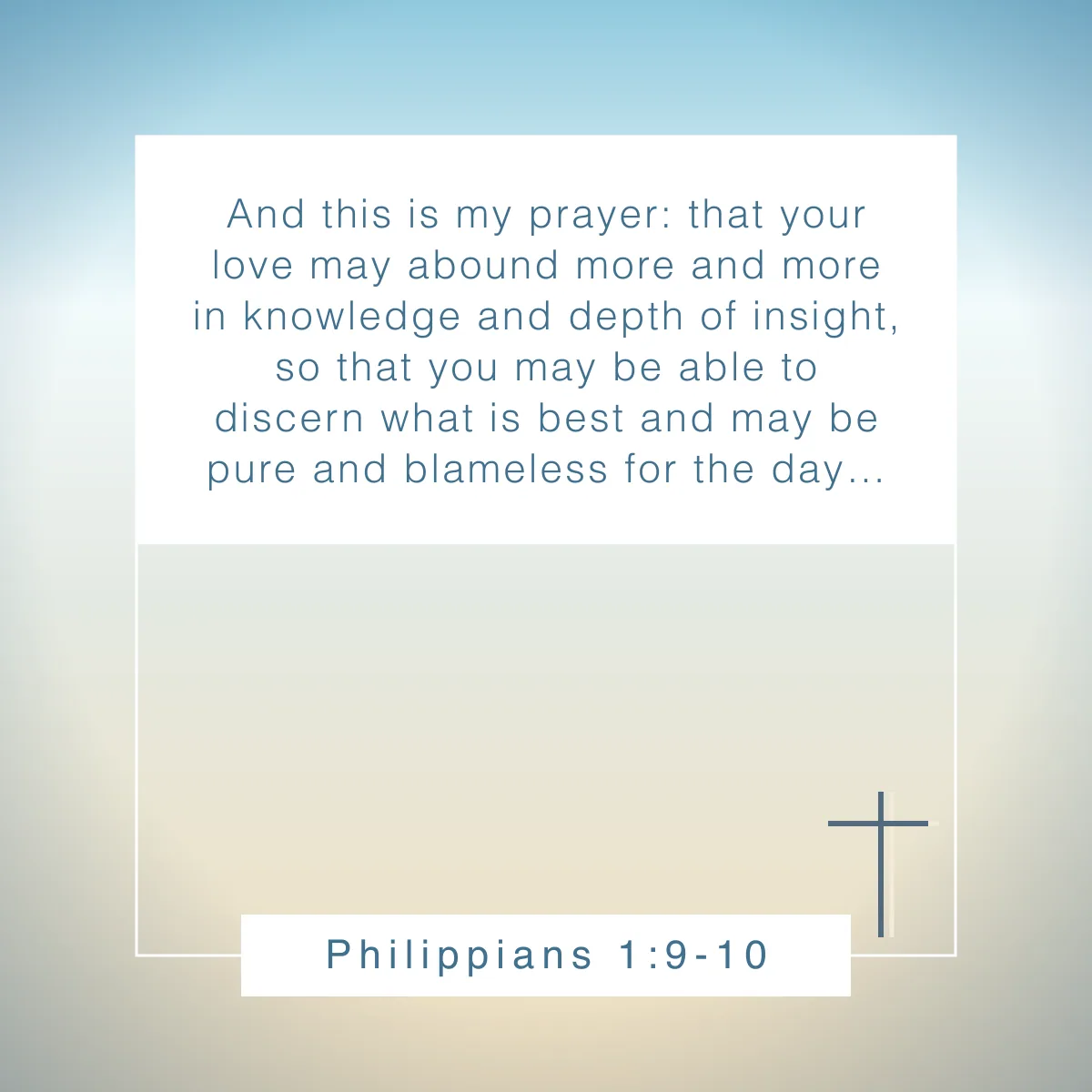 Philippians 1:9-10 Bible verse about discernment and wisdom