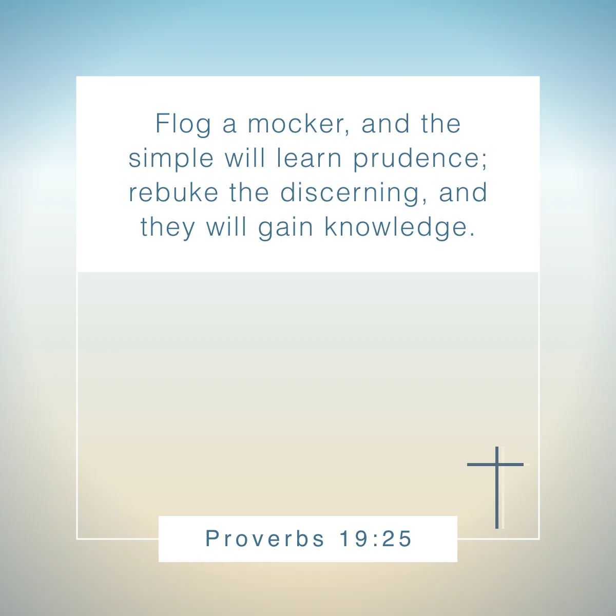 Proverbs 19:25 Bible verse about discernment and wisdom