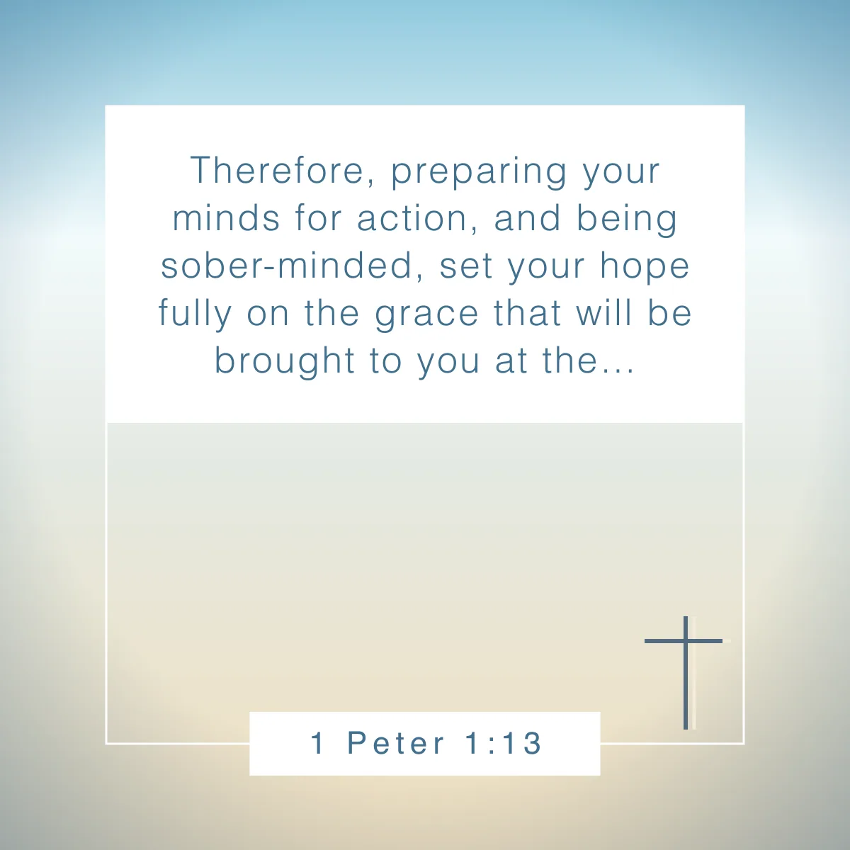 1 Peter 1:13 Bible verse about discipline