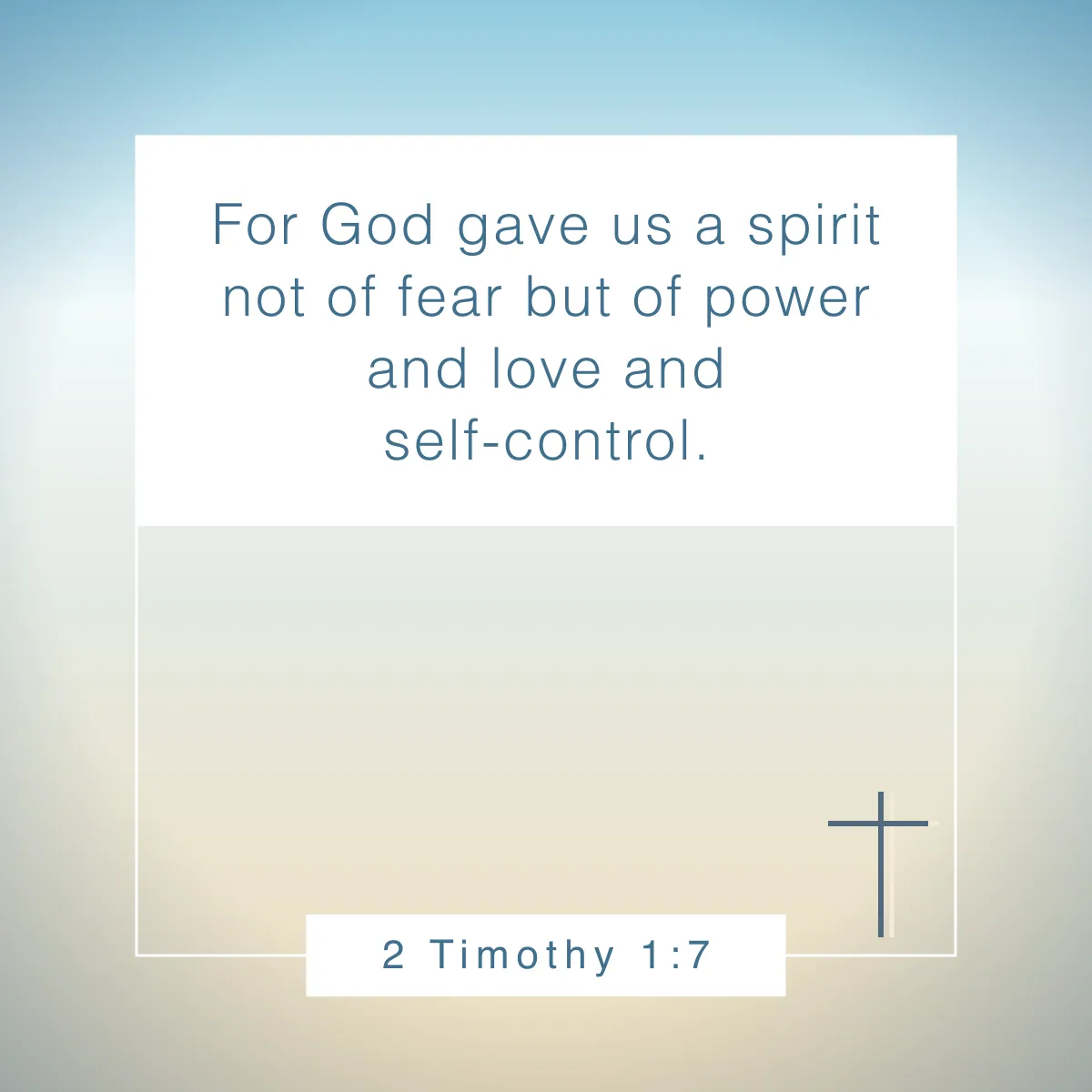 2 Timothy 1:7 Bible verse about discipline