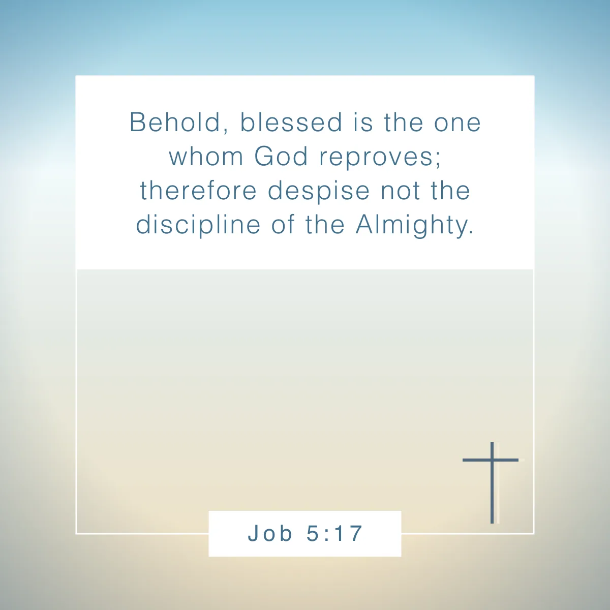 Job 5:17 Bible verse about discipline