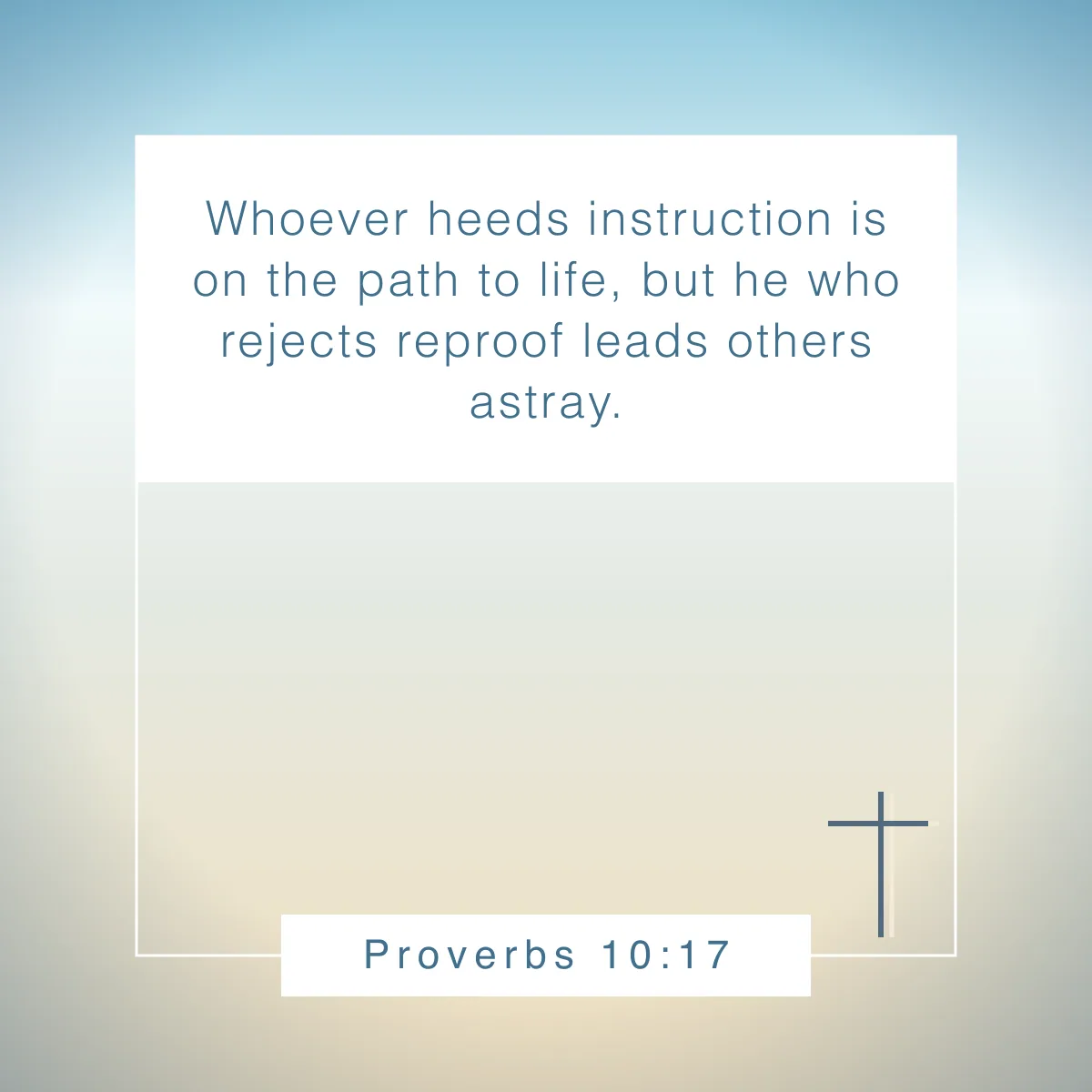 Proverbs 10:17 Bible verse about discipline