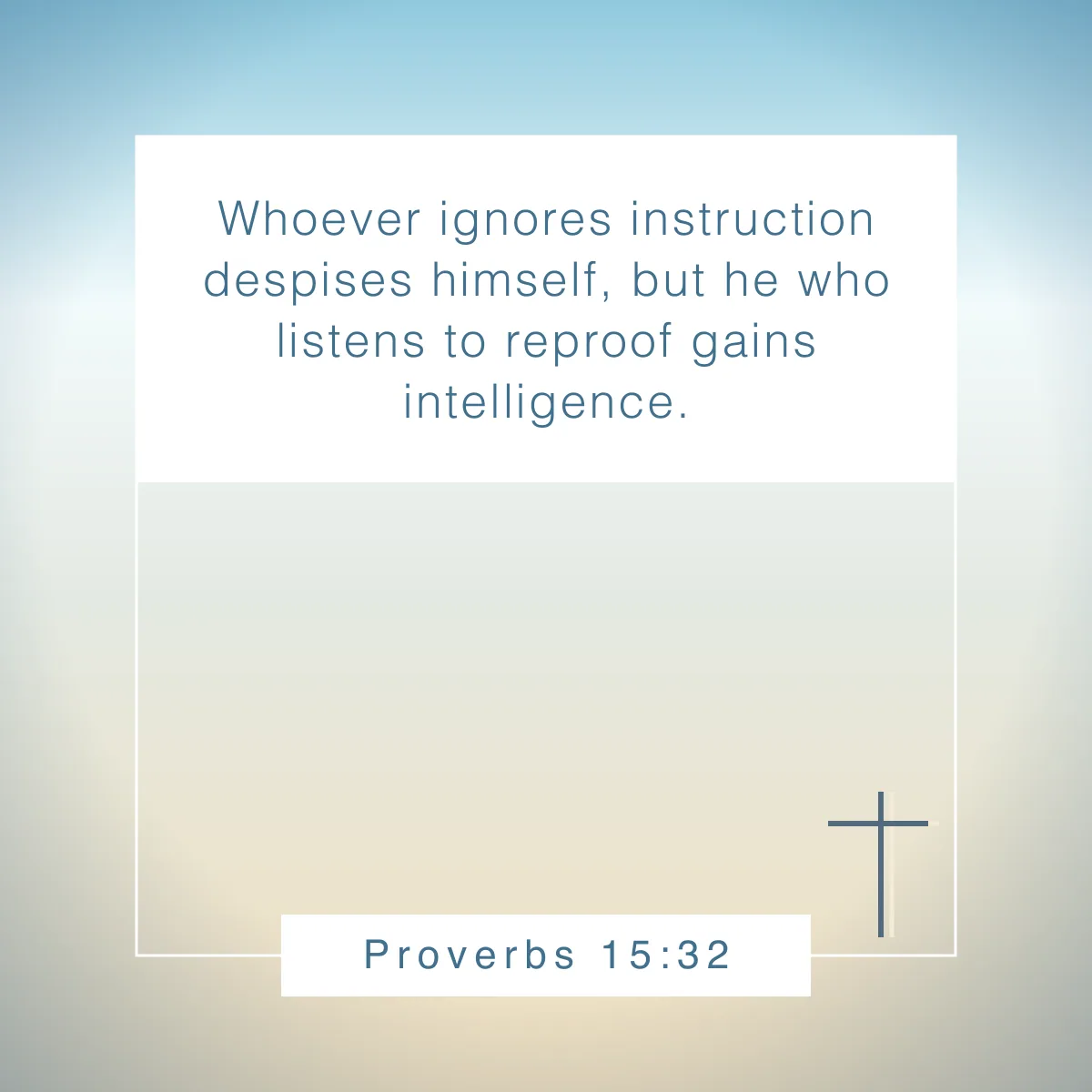 Proverbs 15:32 Bible verse about discipline