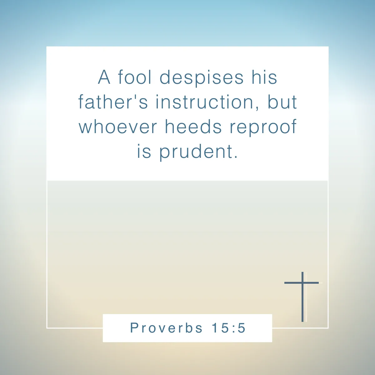 Proverbs 15:5 Bible verse about discipline