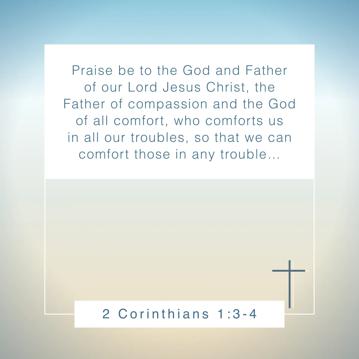 2 Corinthians 1:3-4 Bible verse about discouragement