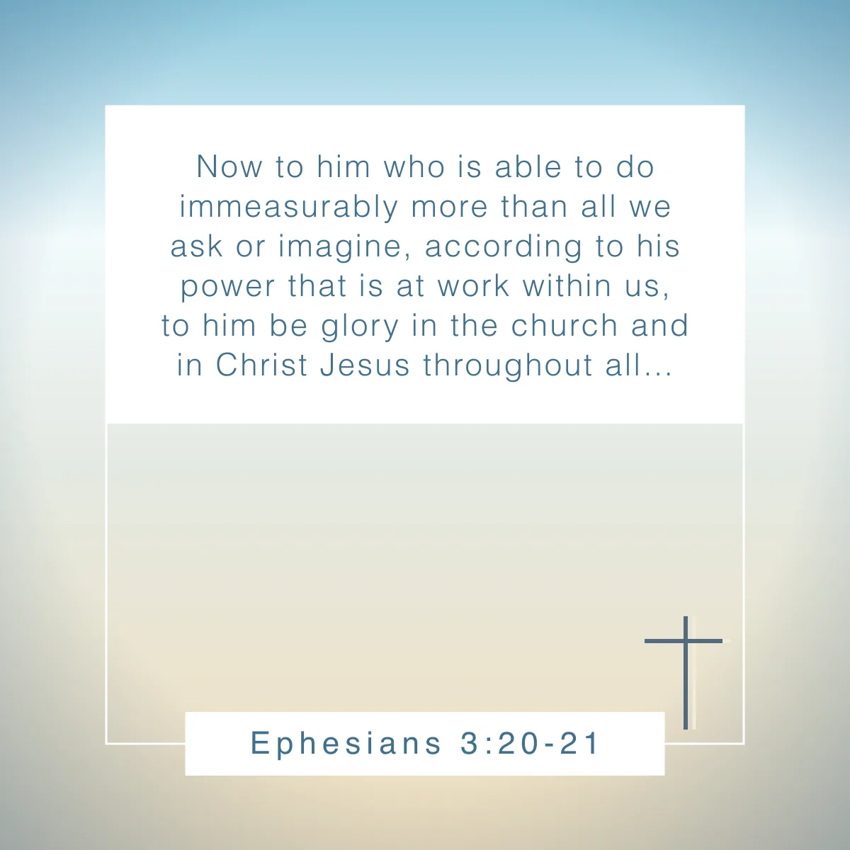 Ephesians 3:20-21 Bible verse about discouragement