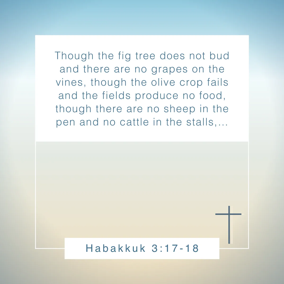 Habakkuk 3:17-18 Bible verse about discouragement
