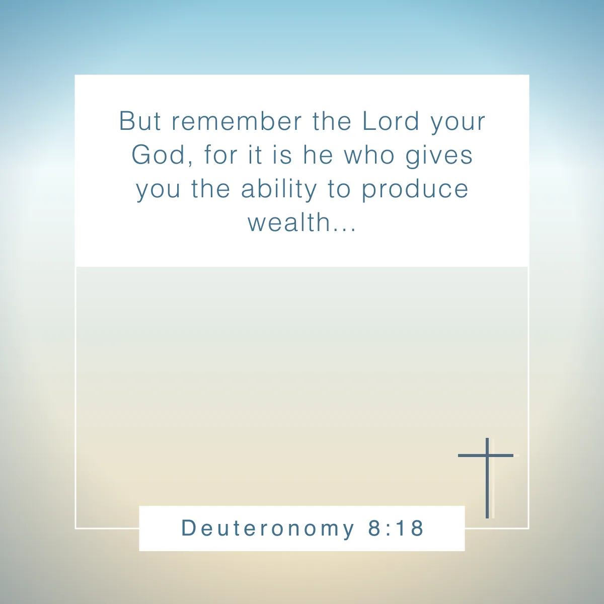 Deuteronomy 8:18 Bible verse about doing your best