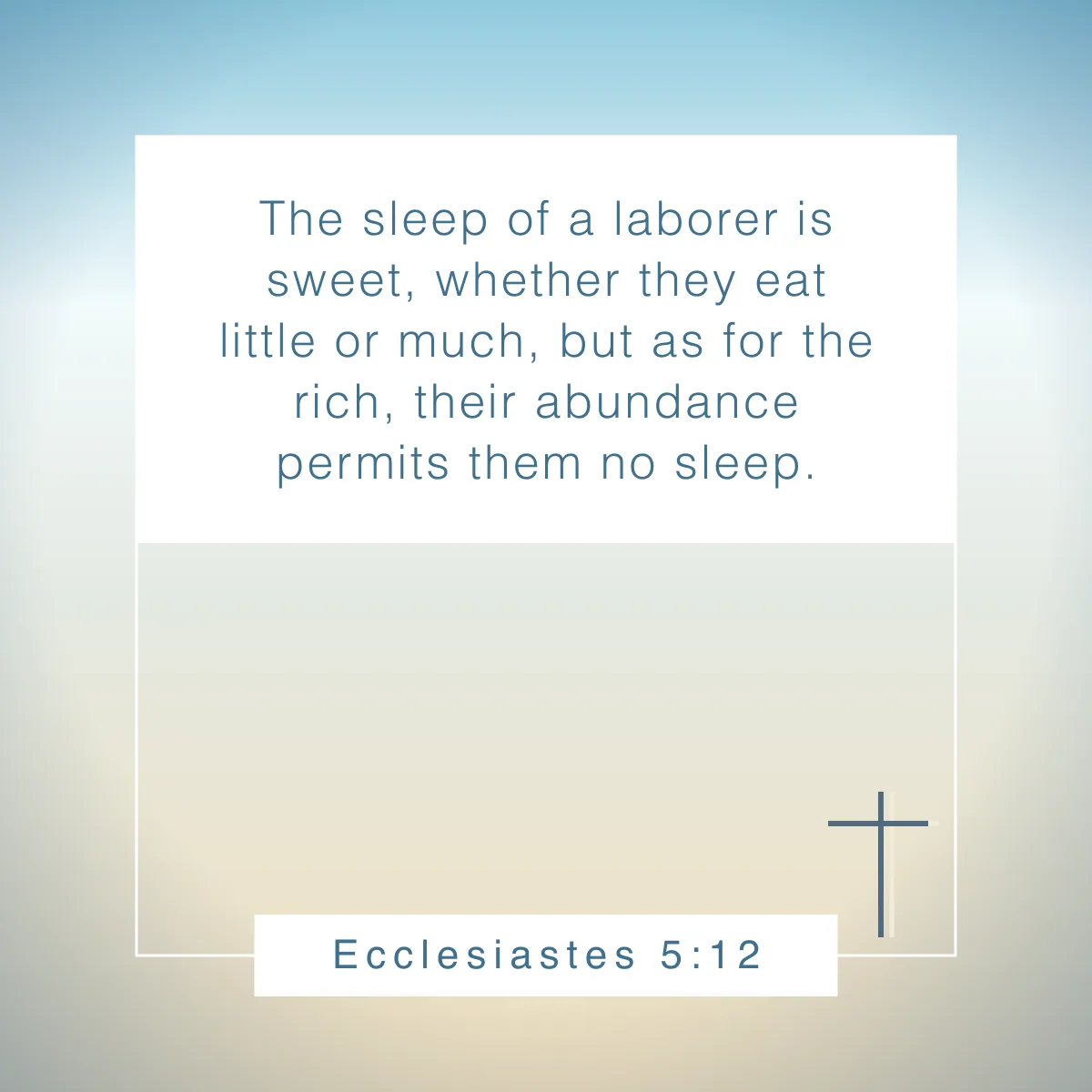 Ecclesiastes 5:12 Bible verse about doing your best