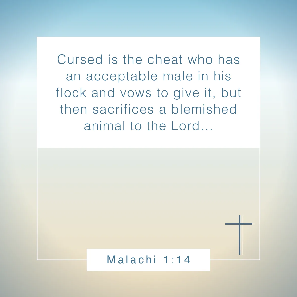 Malachi 1:14 Bible verse about doing your best