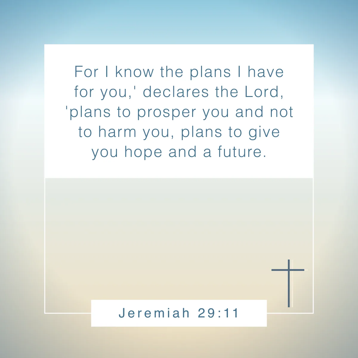 Jeremiah 29:11 Bible verse about doubt