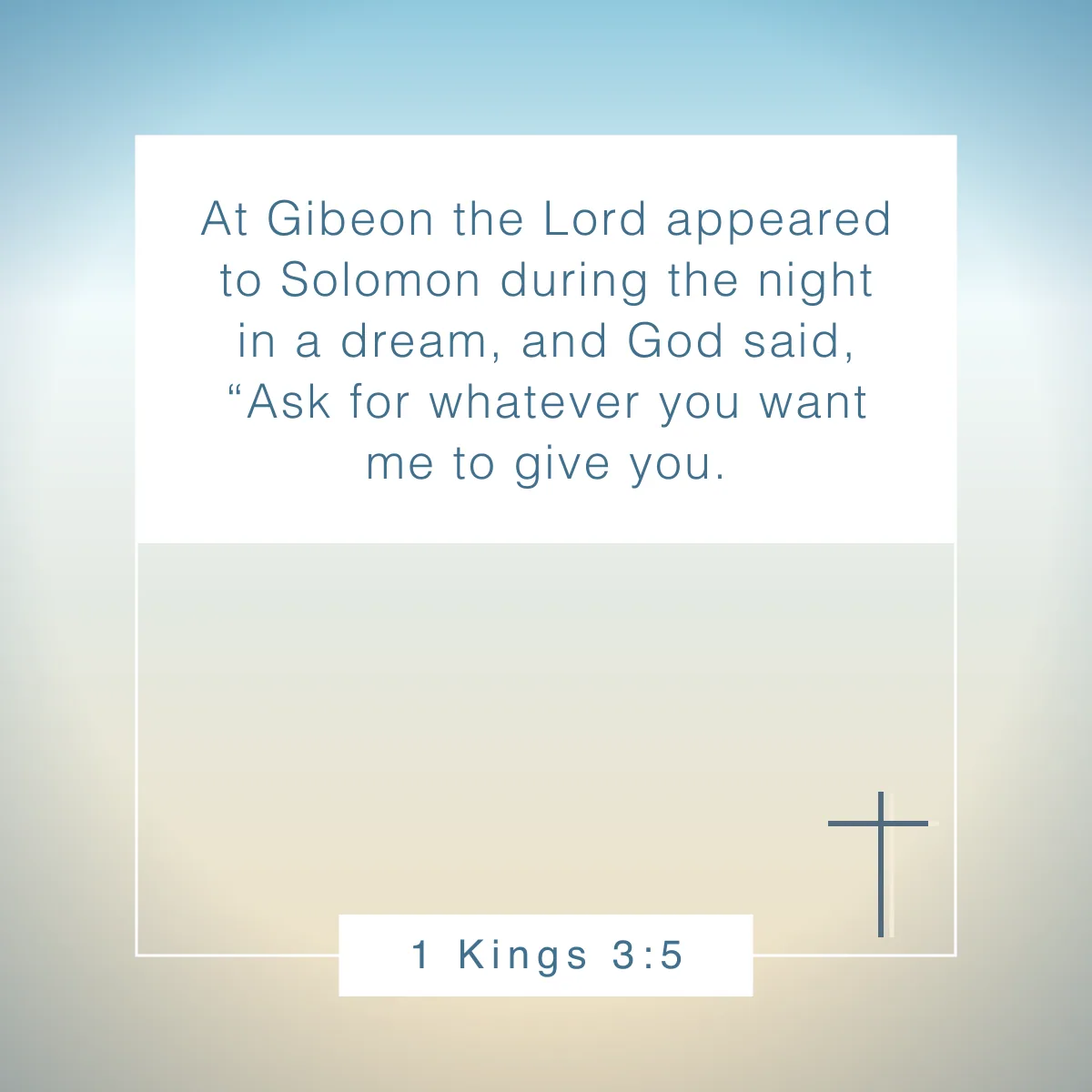 1 Kings 3:5 Bible verse about dreams