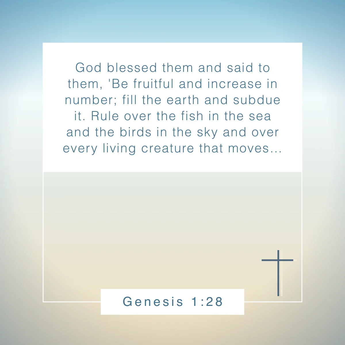 Genesis 1:28 Bible verse about Earth Day