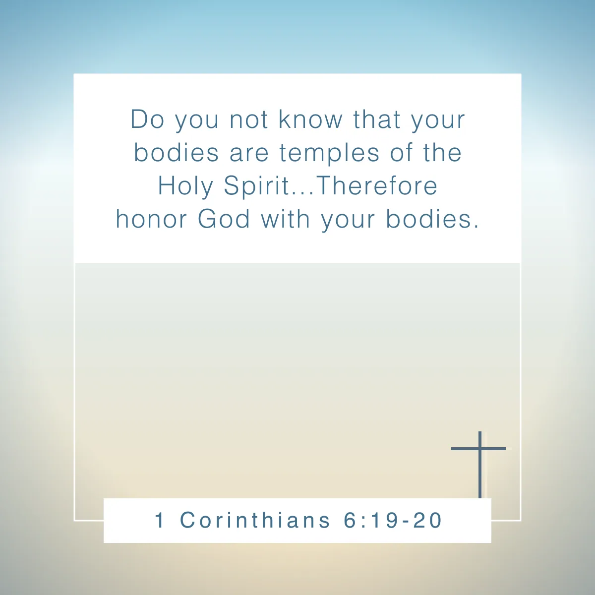 1 Corinthians 6:19-20 Bible verse about eating healthy