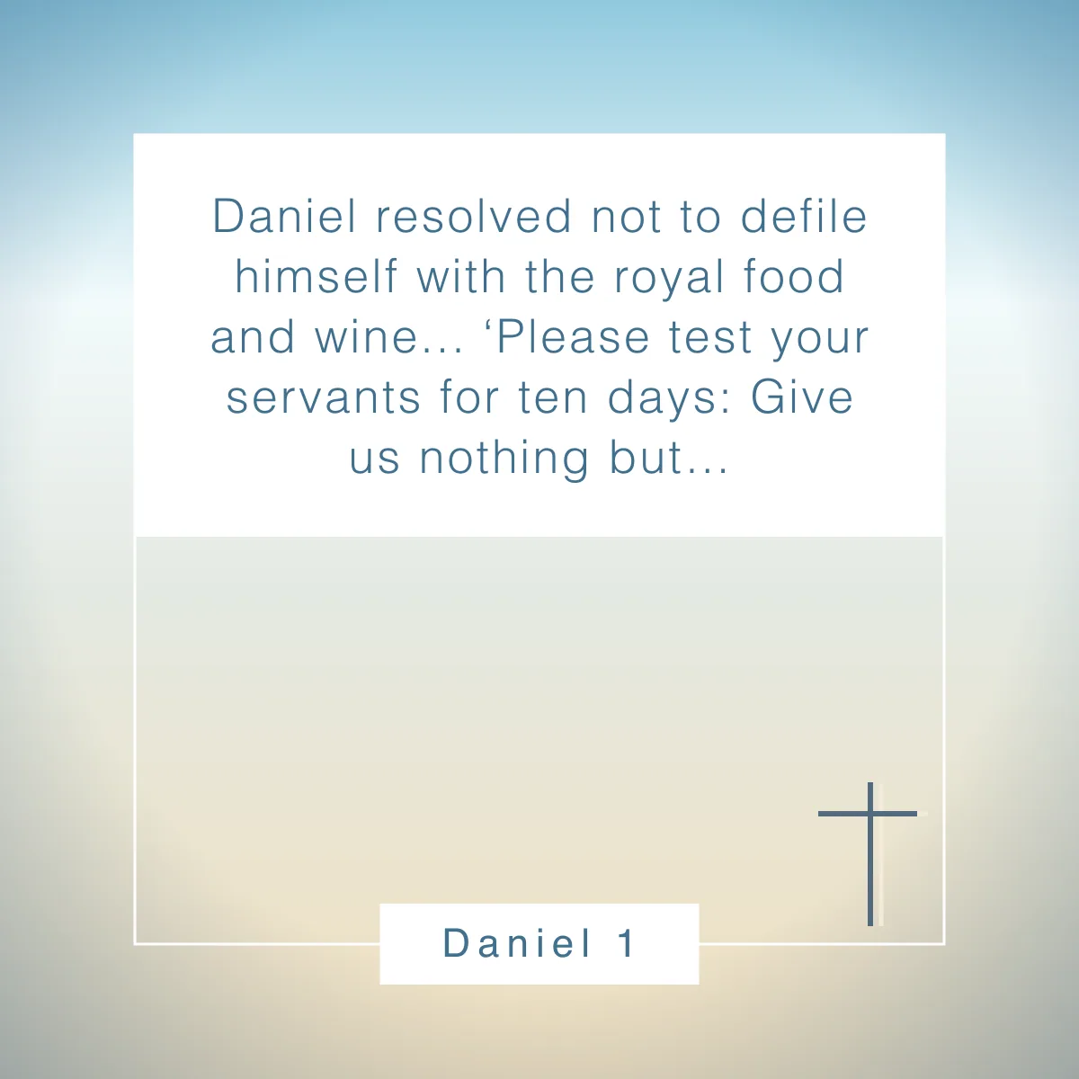 Daniel 1 Bible verse about eating healthy