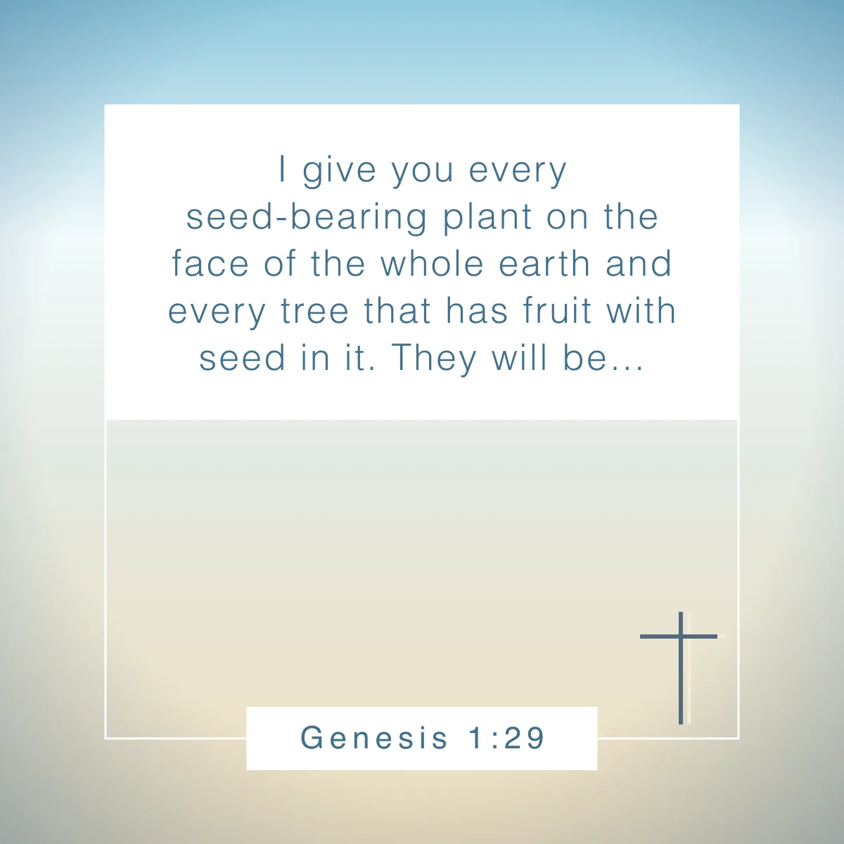 Genesis 1:29 Bible verse about eating healthy