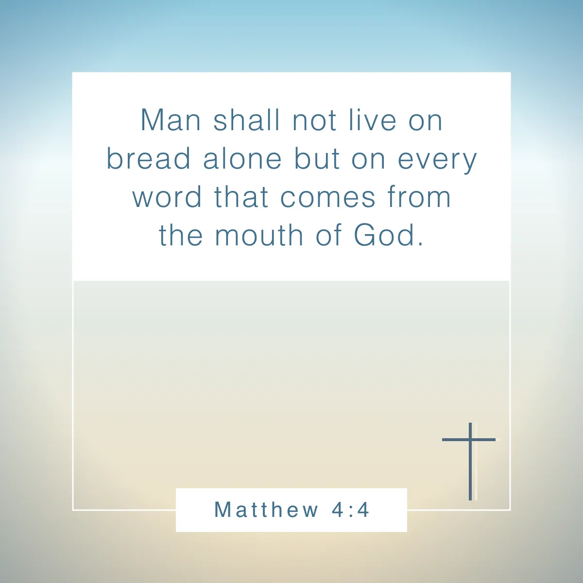 Matthew 4:4 Bible verse about eating healthy