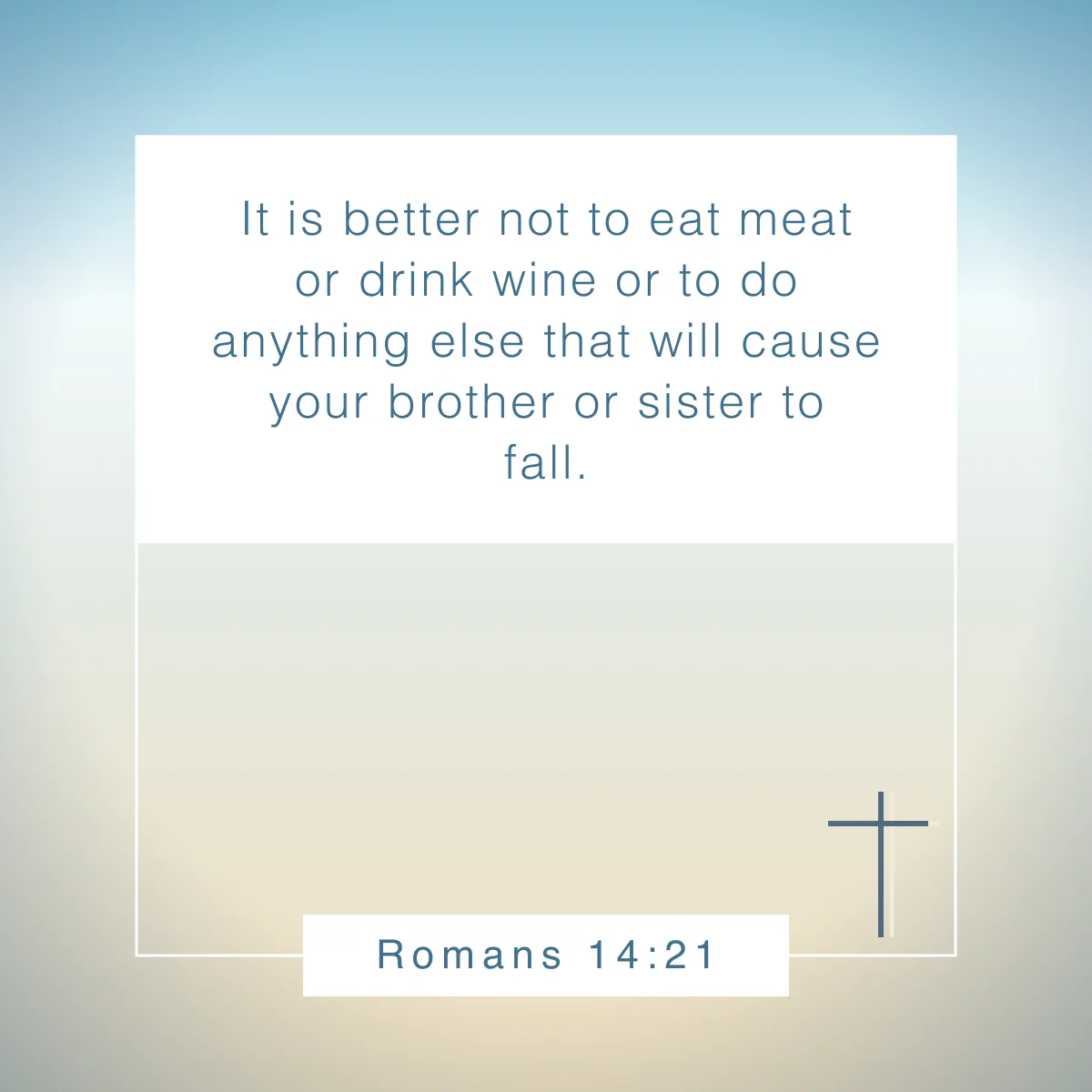 Romans 14:21 Bible verse about eating healthy