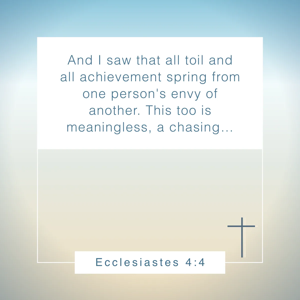 Ecclesiastes 4:4 Bible verse about envy