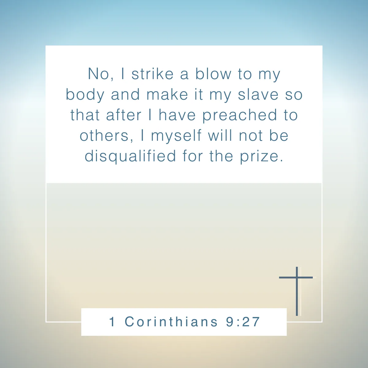 1 Corinthians 9:27 Bible verse about exercise