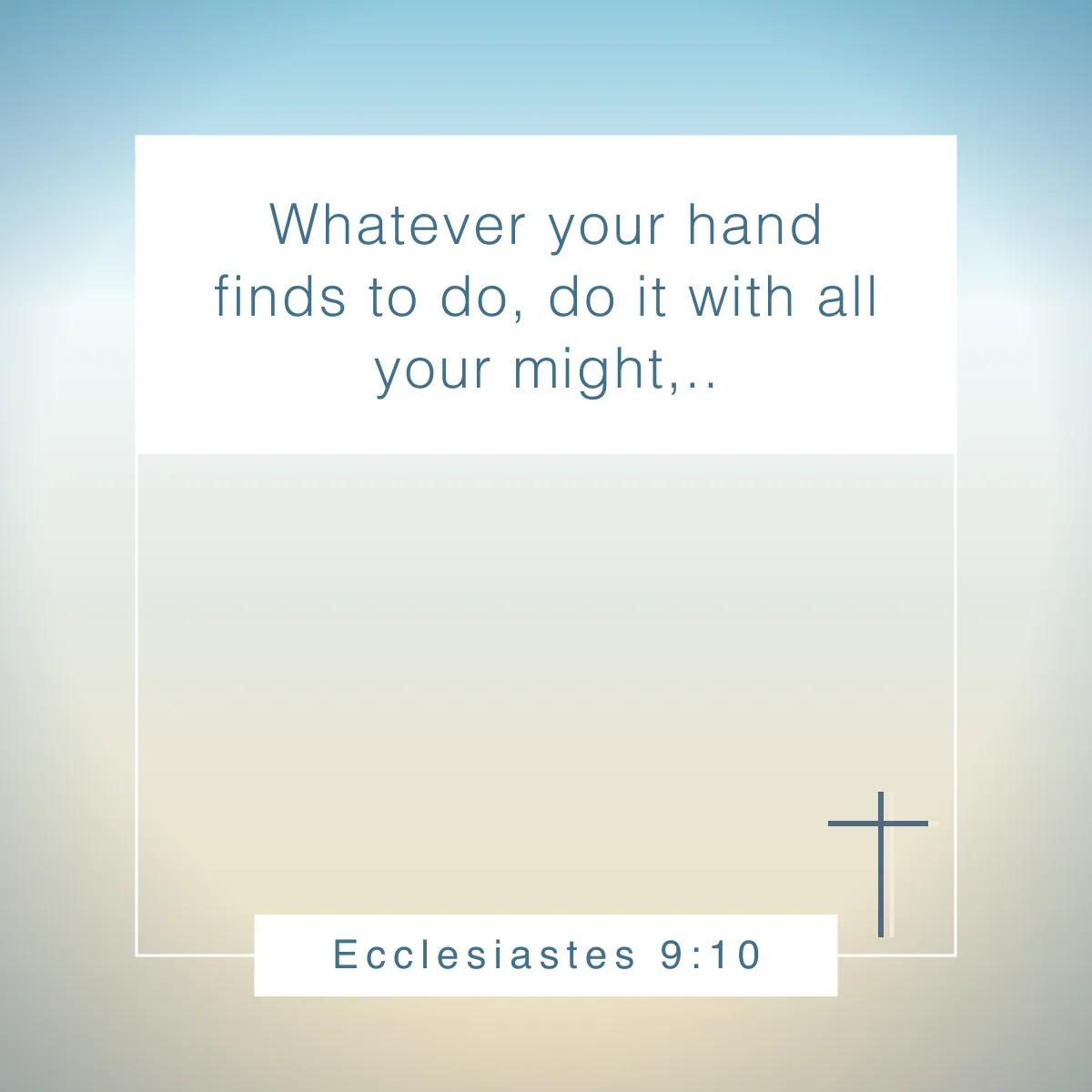Ecclesiastes 9:10 Bible verse about exercise