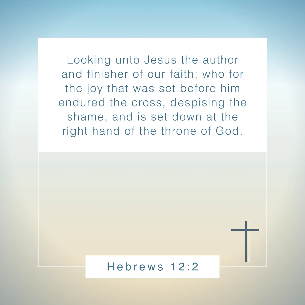 Hebrews 12:2 Bible verse about faith
