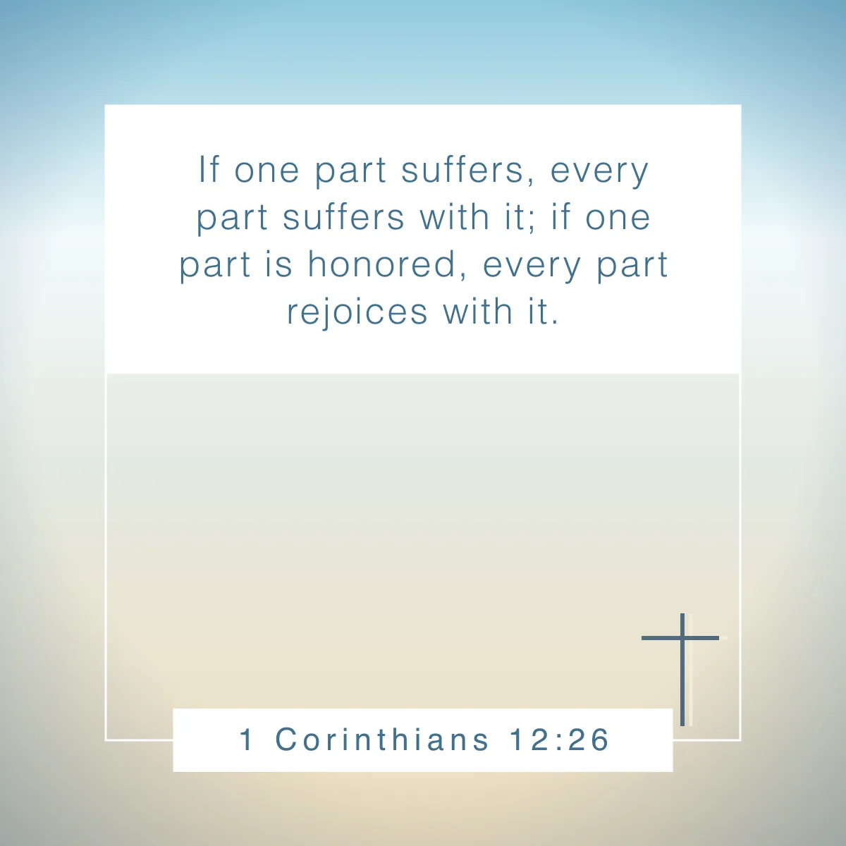 1 Corinthians 12:26 Bible verse about fellowship with friends