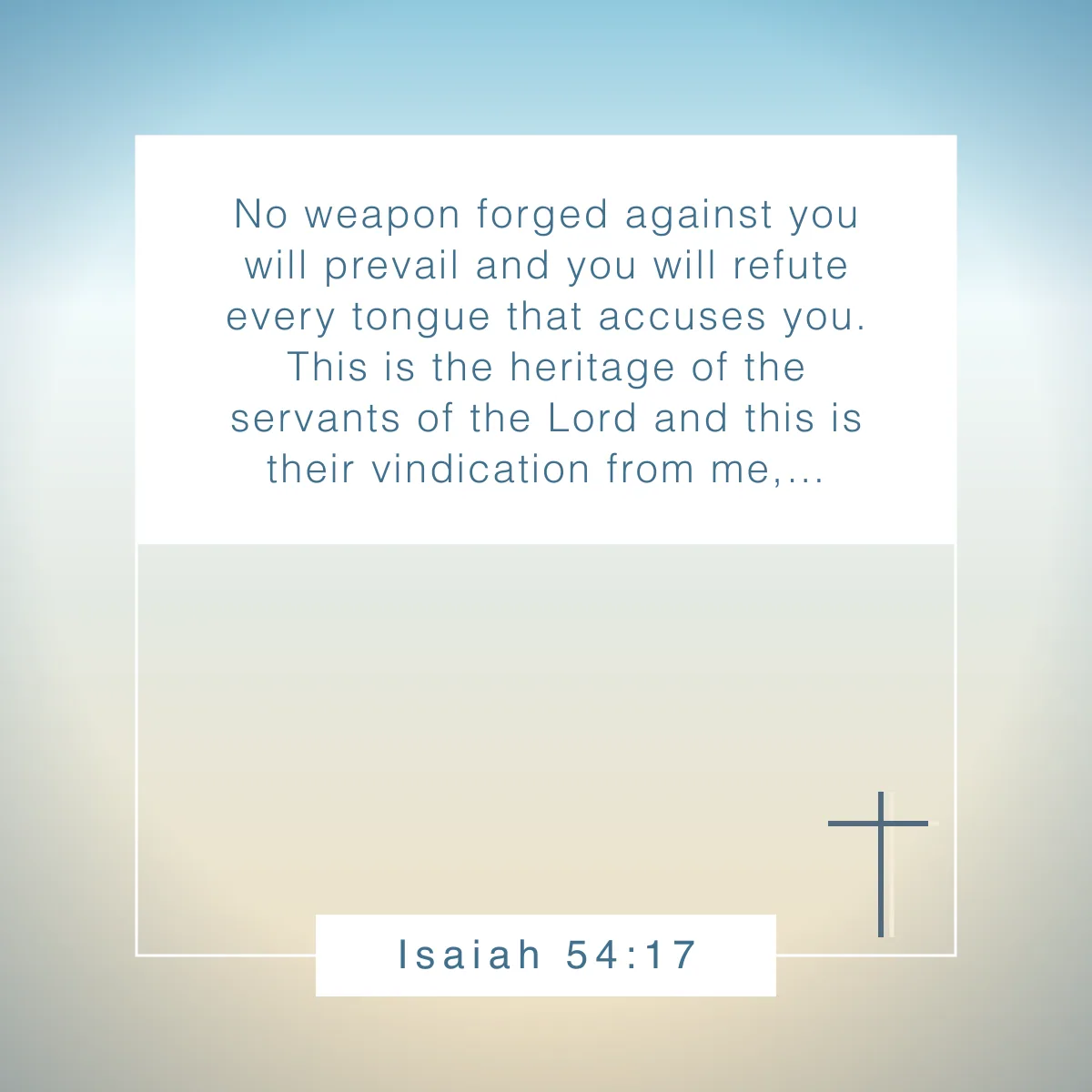 Isaiah 54:17 Bible verse about fighting battles