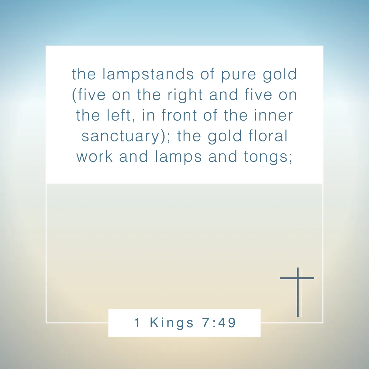 1 Kings 7:49 Bible verse about flowers