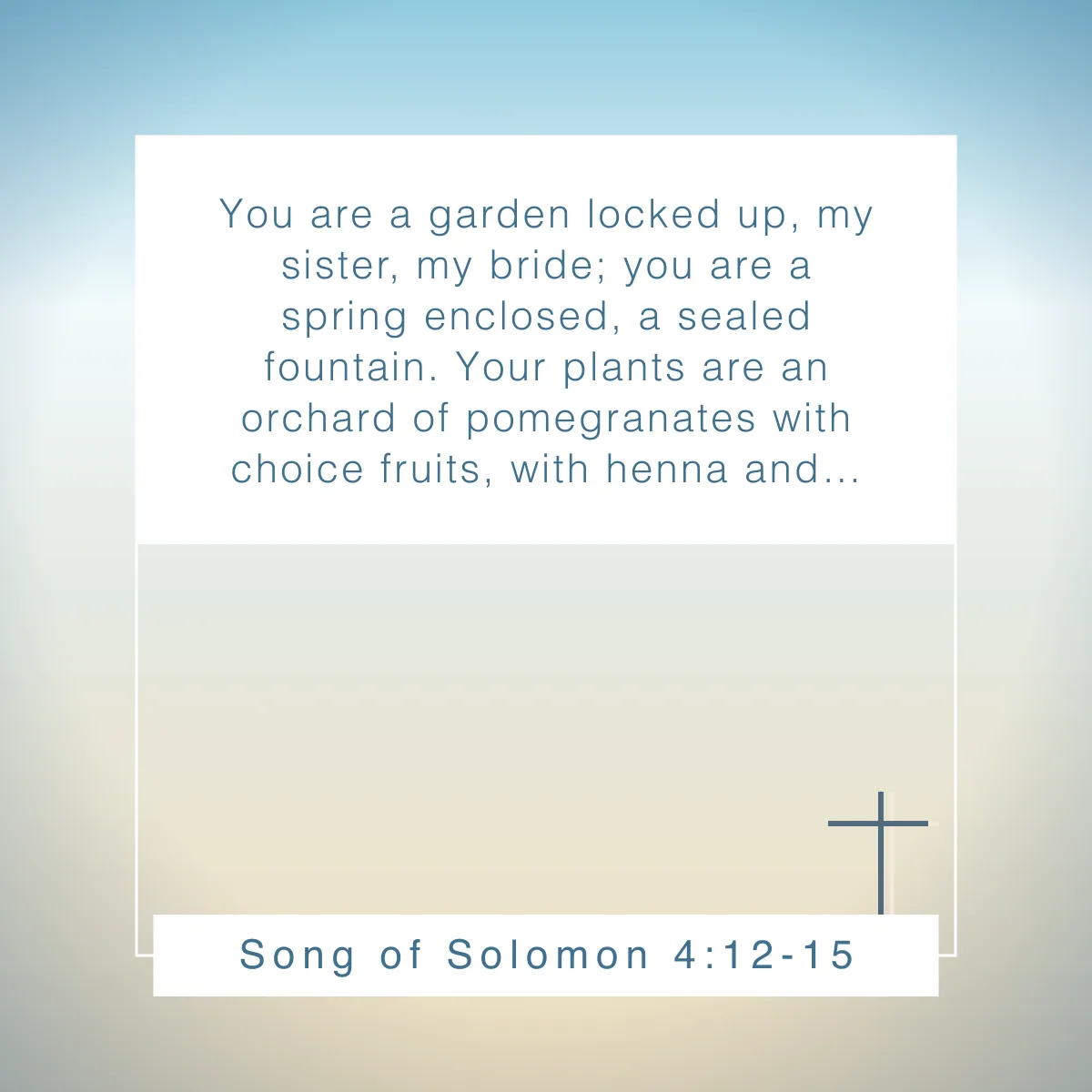 Song of Solomon 4:12-15 Bible verse about flowers
