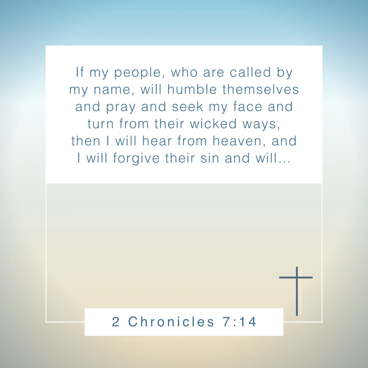 2 Chronicles 7:14 Bible verse about forgiveness