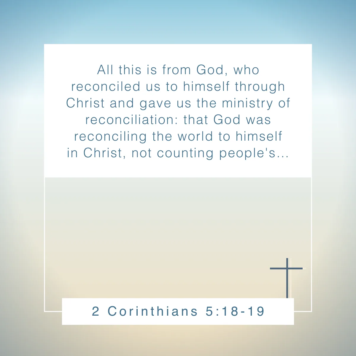 2 Corinthians 5:18-19 Bible verse about forgiveness