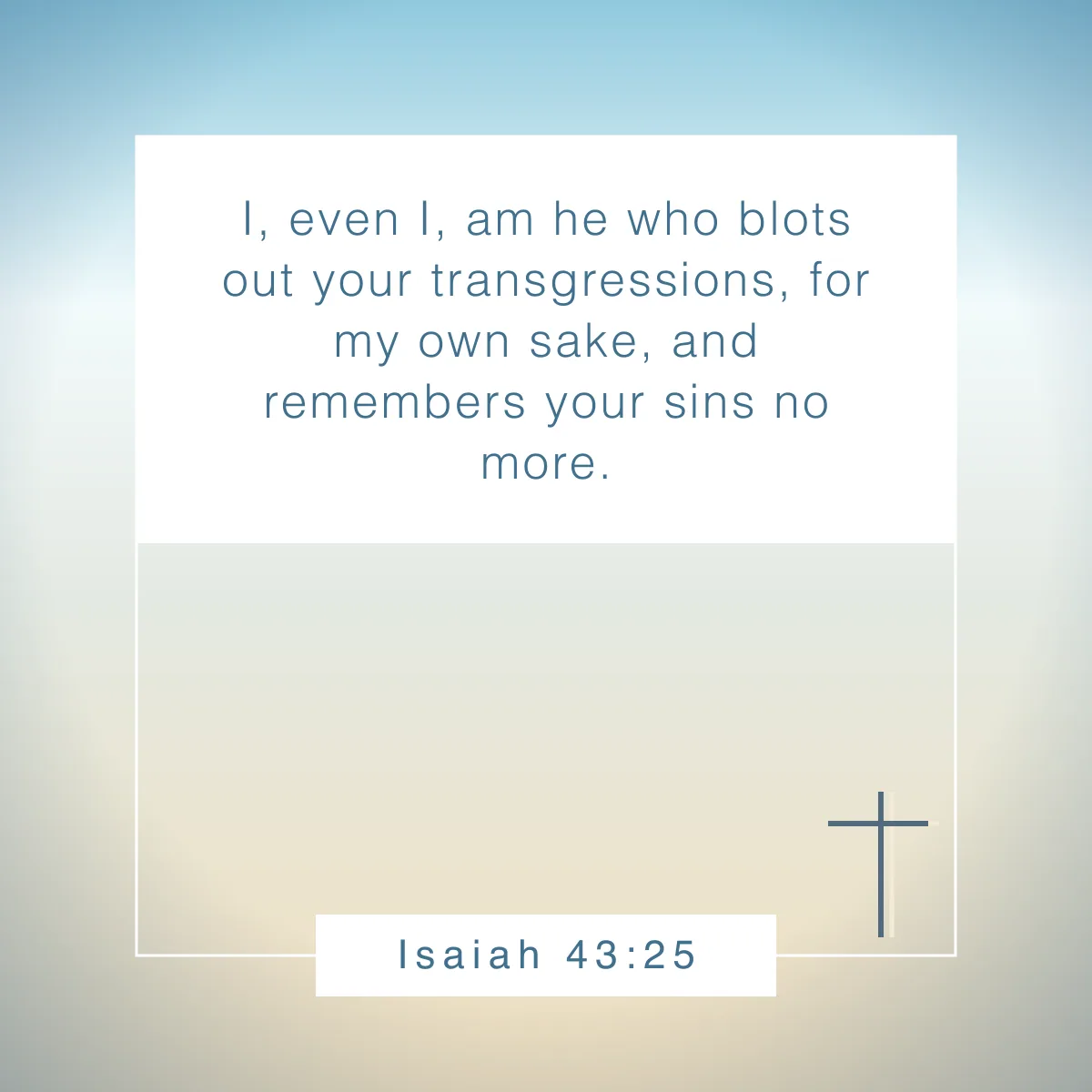 Isaiah 43:25 Bible verse about forgiveness