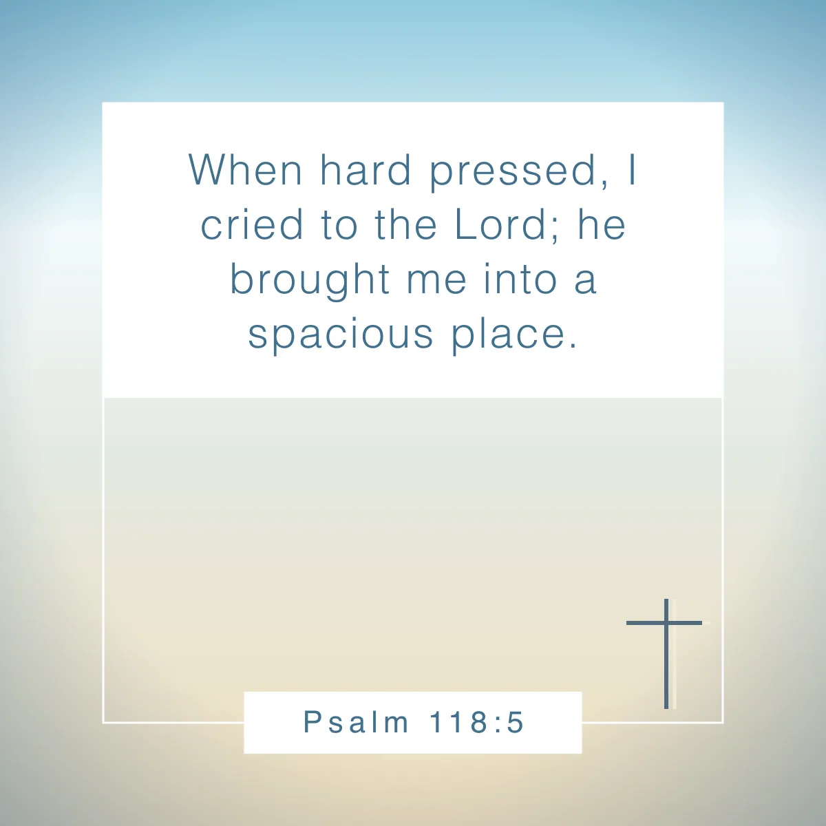 Psalm 118:5 Bible verse about freedom in Christ