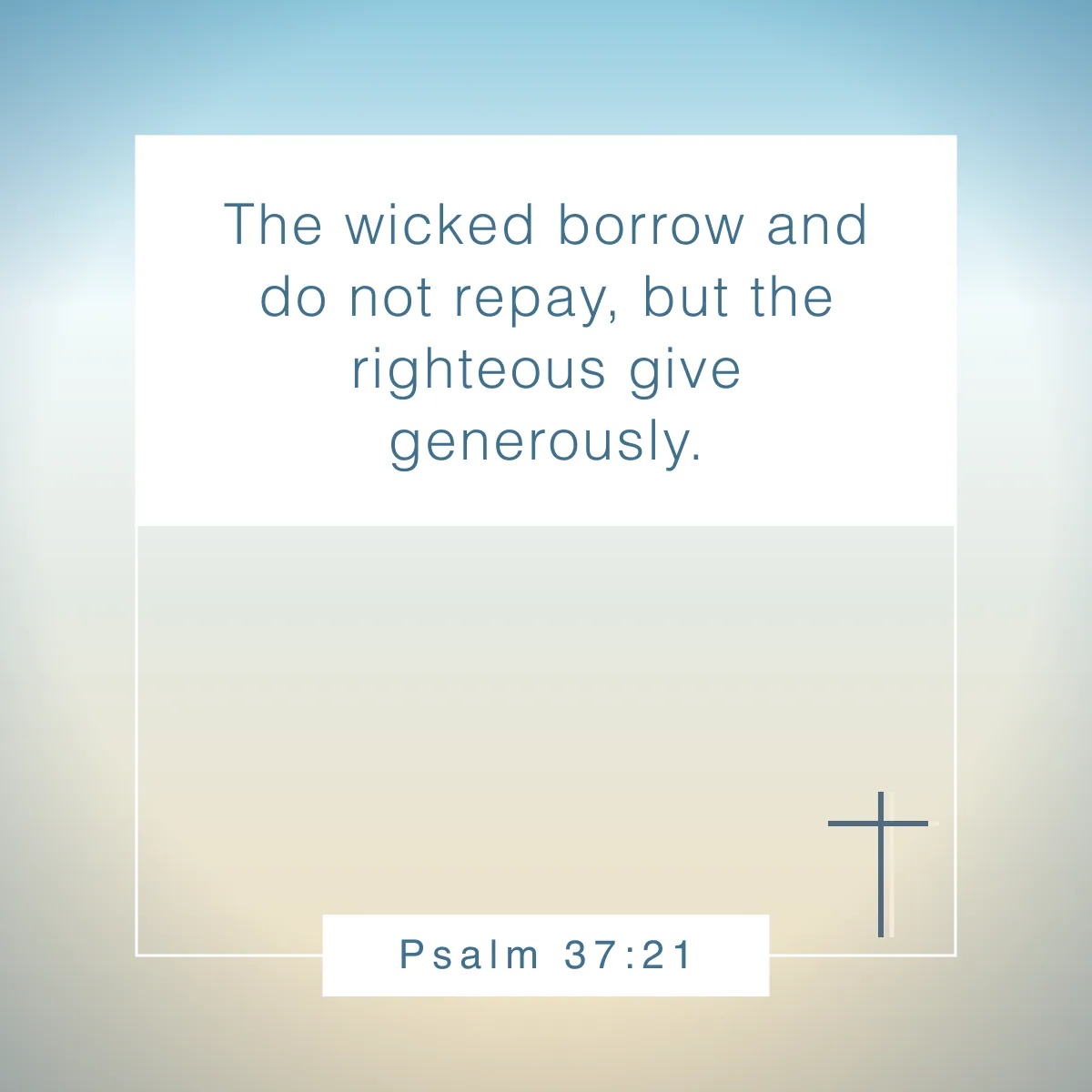 Psalm 37:21 Bible verse about generosity