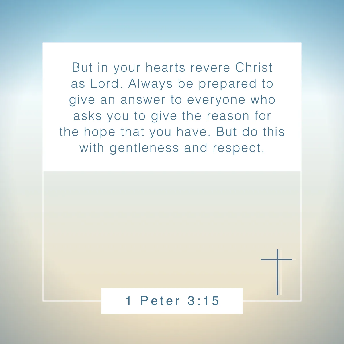 1 Peter 3:15 Bible verse about gentleness