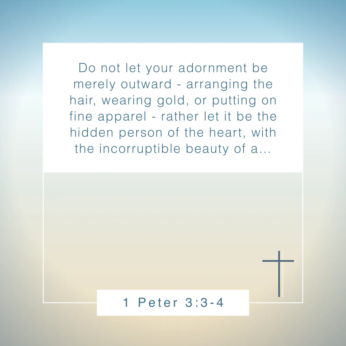 1 Peter 3:3-4 Bible verse about gentleness