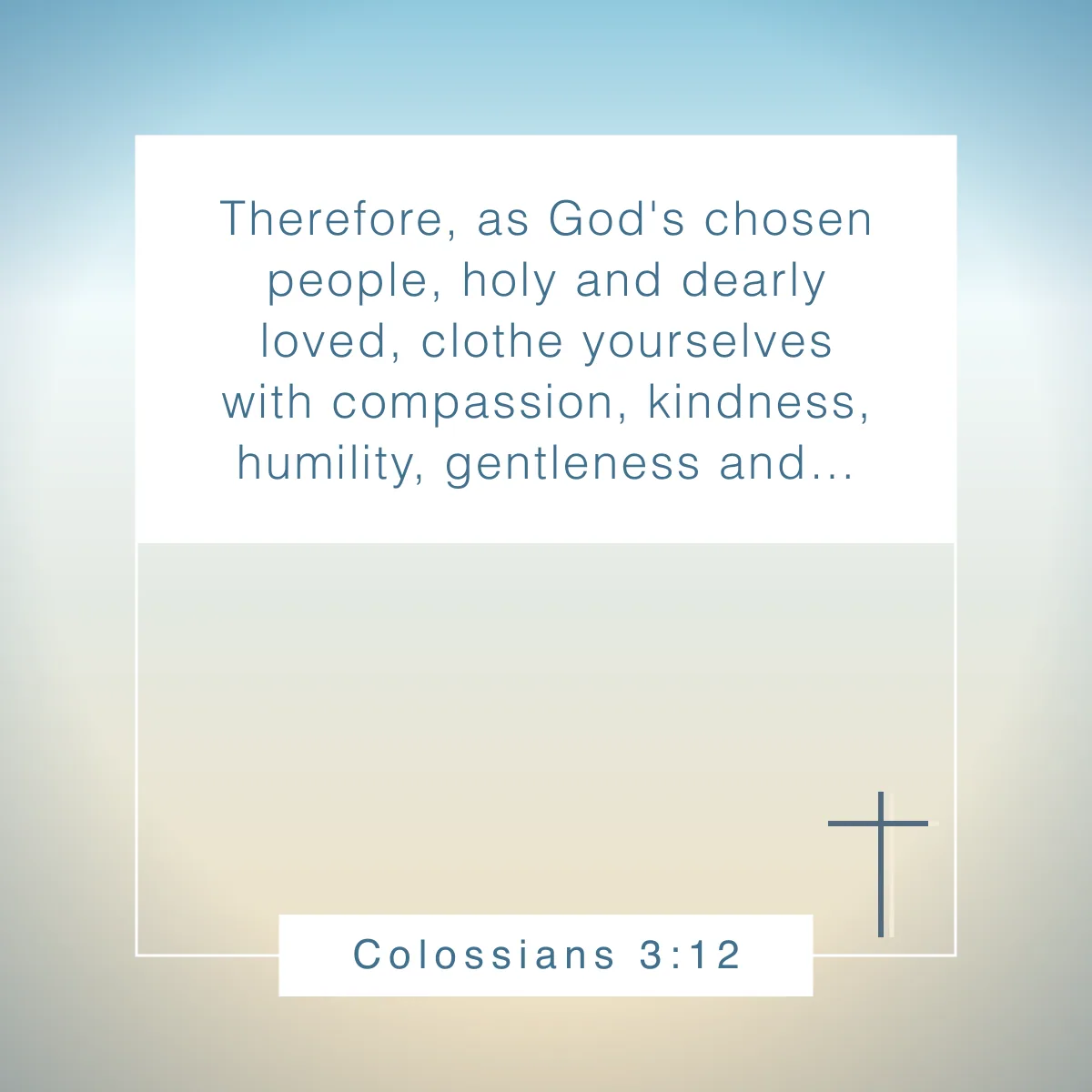 Colossians 3:12 Bible verse about gentleness