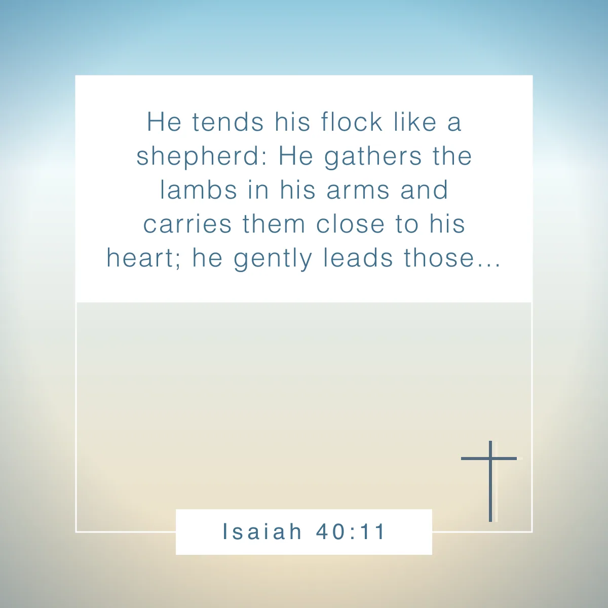 Isaiah 40:11 Bible verse about gentleness