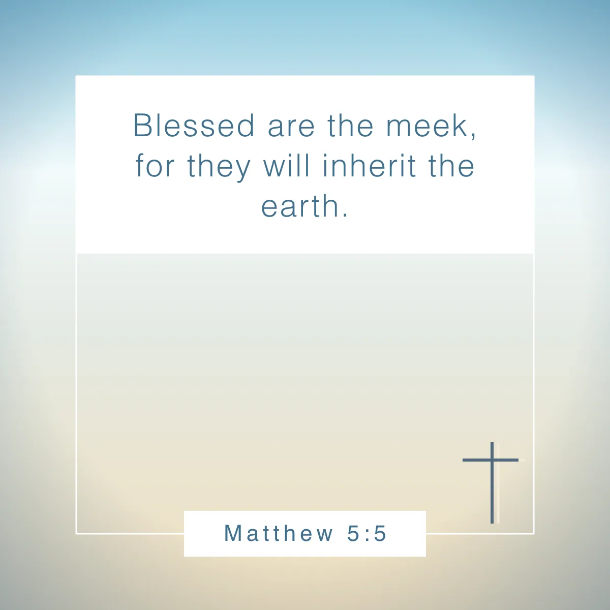 Matthew 5:5 Bible verse about gentleness