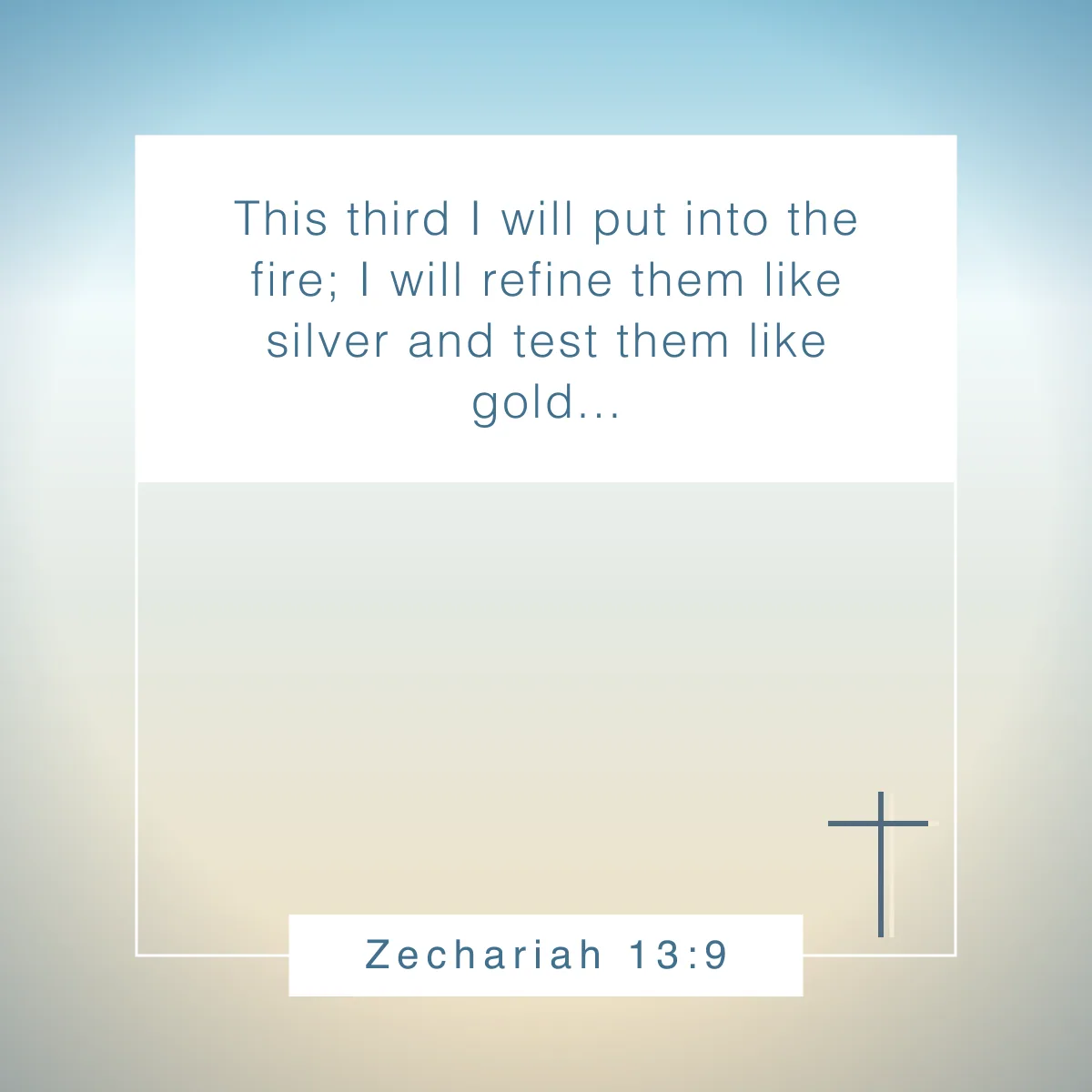 Zechariah 13:9 Bible verse about God testing our faith
