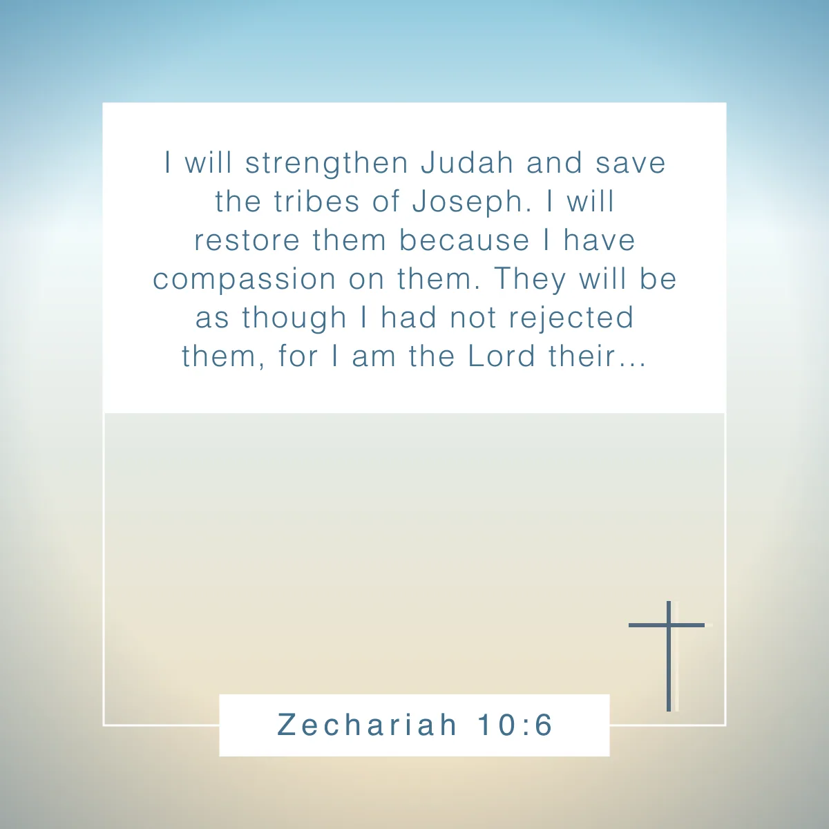 Zechariah 10:6 Bible verse about God's favor
