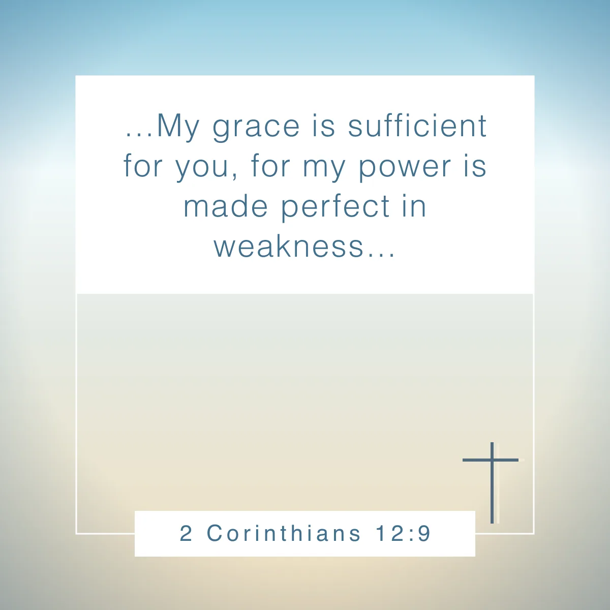 2 Corinthians 12:9 Bible verse about God's grace