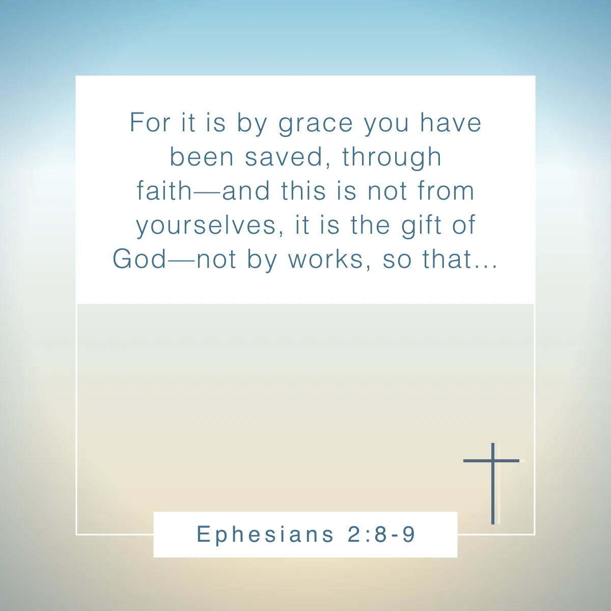 Ephesians 2:8-9 Bible verse about God's grace