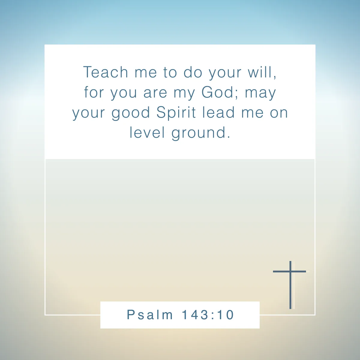 Psalm 143:10 Bible verse about God's will