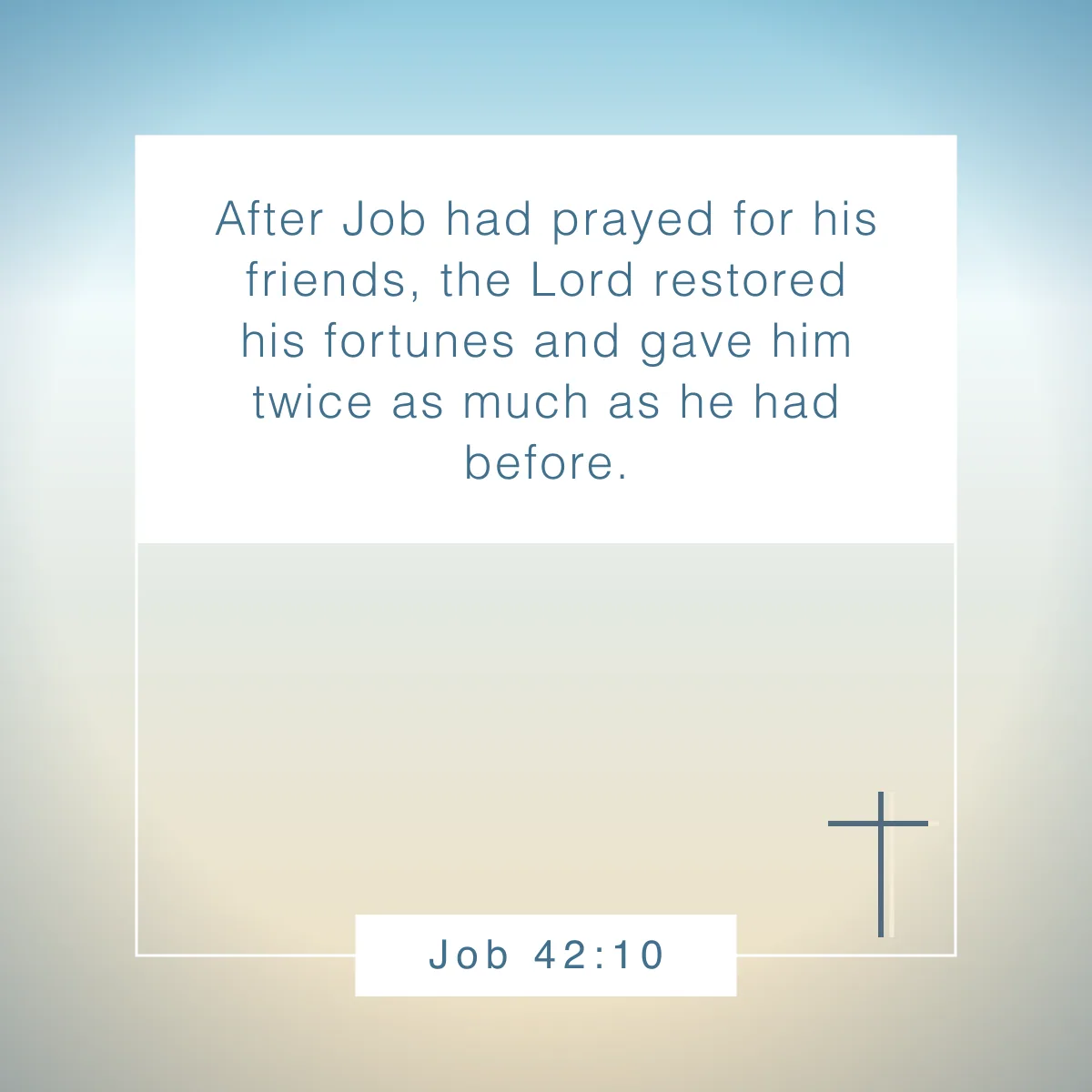 Job 42:10 Bible verse about gratitude for friends