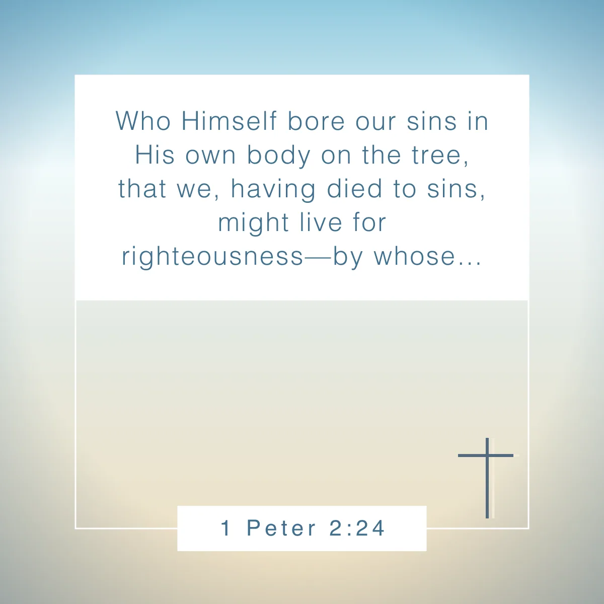 1 Peter 2:24 Bible verse about holistic healing