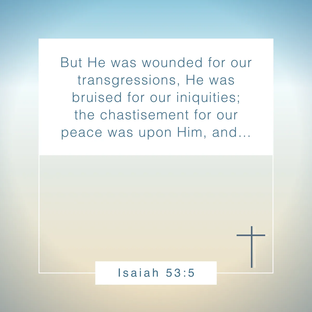Isaiah 53:5 Bible verse about holistic healing