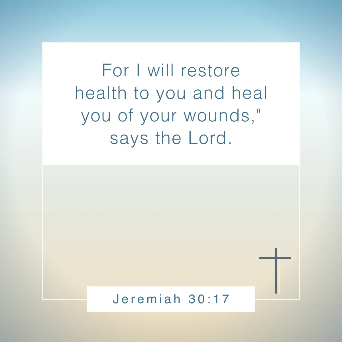 Jeremiah 30:17 Bible verse about holistic healing