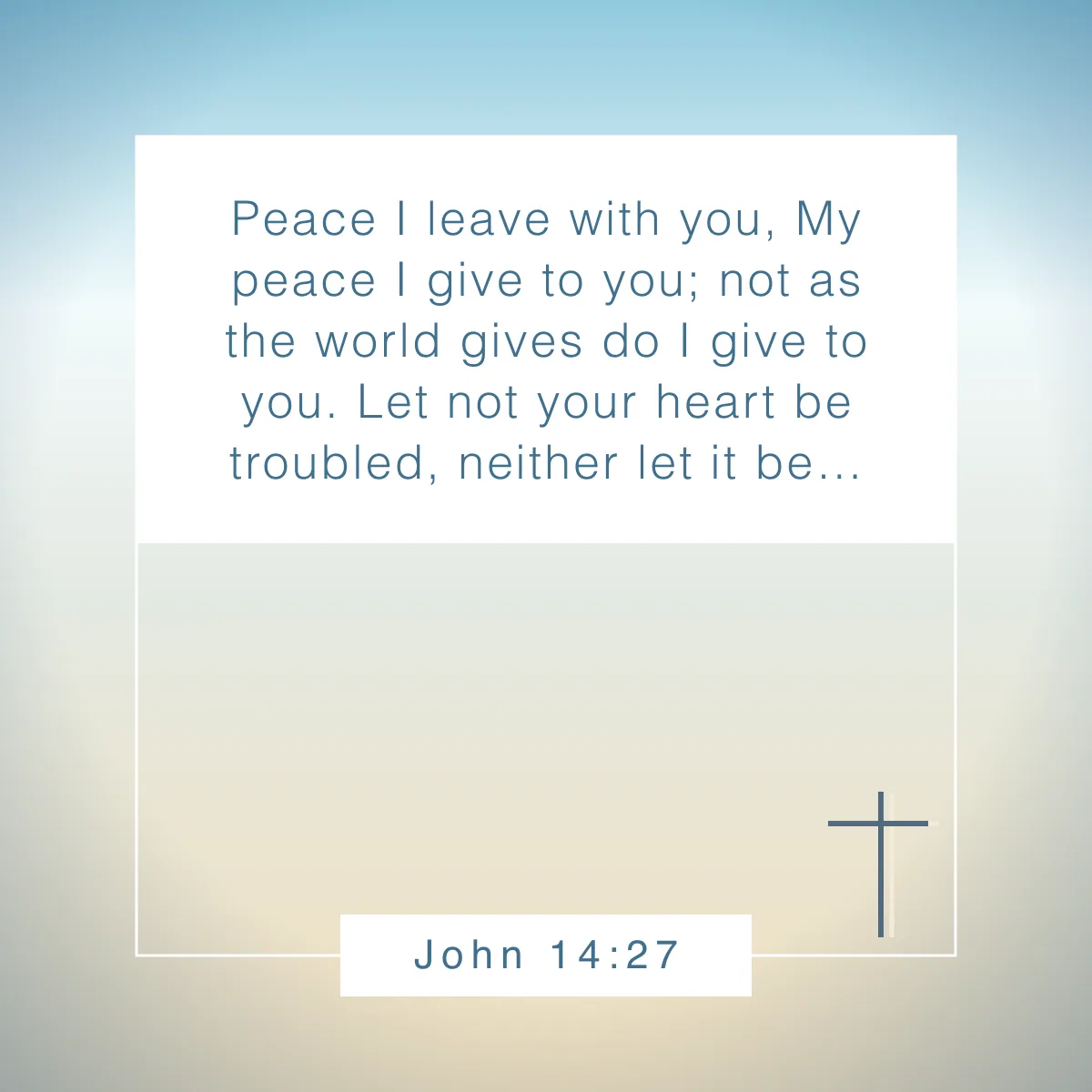 John 14:27 Bible verse about holistic healing
